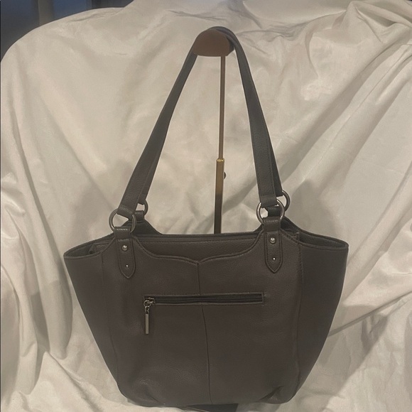 Chic The Sak Dark Gray Leather Shoulder Bag - Picture 1 of 4